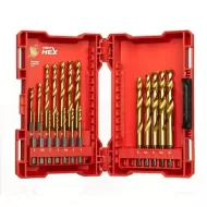 Zestaw wierteł do metalu HSS-G TIN RED HEX 19 szt. - 5776_1.webp