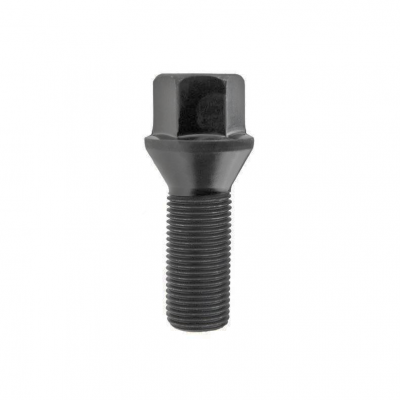 Śruba M14x1.25x28mm czarna (stożek) klucz 17mm (APZ14X1.25X28S17C)