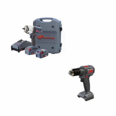 Zestaw klucz udarowy akumulatorowy 1/2" - 2 x LI-Ion (5 Ah) + wiertarko-wkrętarka akumulatorowa D3141 (IRW7152-K22B+D3141)