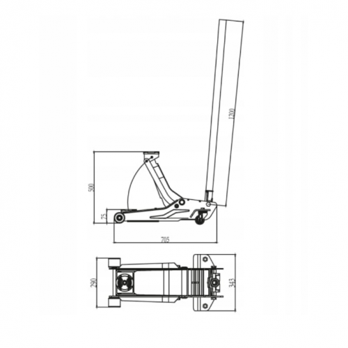 Podnośnik hydrauliczny STD 2T, niski profil, SNIT (ST-S-2T)