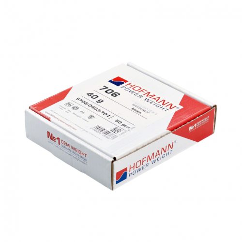 Ciężarek klejony motocyklowy czarny 40g (8x5g) (5706-0403-701)