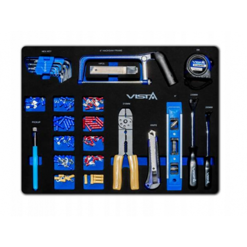 Wózek narzędziowy szafka Vista 7 szuflad z wyposażeniem 250 elementów (IN-250EL)