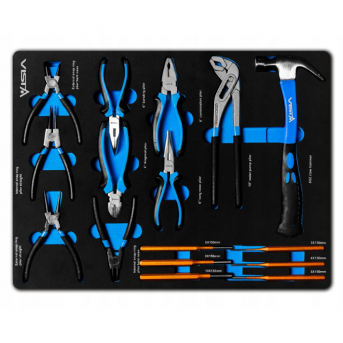 Wózek narzędziowy szafka Vista 7 szuflad z wyposażeniem 250 elementów (IN-250EL)