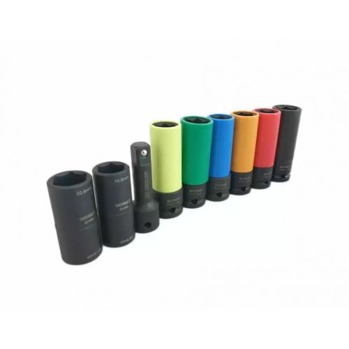 Zestaw nasadek udarowych Tesla, Ford (x2), Kia, Hyundai, Mercedes + adapter (W-WT3247)